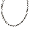 Stainless Steel Polished Circle Link Necklace 20in