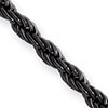 2.3mm Stainless Steel Black-Plated Rope Chain