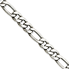 7.3mm Stainless Steel Figaro Chain