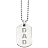 Stainless Steel DAD 24in Dog Tag Necklace