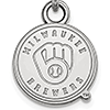 10k White Gold 3/8in Milwaukee Brewers M Pendant