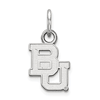 10k White Gold 3/8in Baylor University Logo Charm