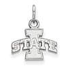 Iowa State University Logo Charm 3/8in Sterling Silver