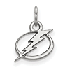 10k White Gold 3/8in Tampa Bay Lightning Logo Charm