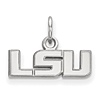 Sterling Silver 1/4in Louisiana State University LSU Pendant