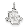 Marquette University Logo Charm 1/2in 10k White Gold