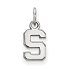 Sterling Silver 3/8in Michigan State University Block S Logo Pendant