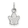 14k White Gold 3/8in Toronto Maple Leafs Logo Charm