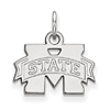 Mississippi State University Charm 3/8in Sterling Silver