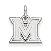 Miami University Logo Charm 3/8in Sterling Silver
