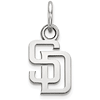10k White Gold 3/8in San Diego Padres SD Charm