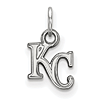 Sterling Silver 3/8in Kansas City Royals KC Pendant