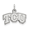 Sterling Silver 3/8in Texas Christian University TCU Pendant