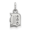 Sterling Silver 3/8in Detroit Tigers Pendant