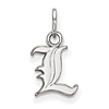 14k White Gold 3/8in University of Louisville Cardinal L Charm
