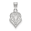 Sterling Silver University of New Mexico Lobos Logo Pendant 1/2in
