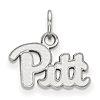Sterling Silver 3/8in University of Pittsburgh Pitt Pendant