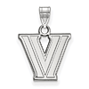 Villanova University V Pendant 1/2in 14k White Gold