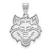 Sterling Silver Arkansas State University Wolf Pendant 3/4in