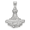 14k White Gold St. Louis Blues 2019 Stanley Cup Pendant 3/4in