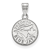 Sterling Silver 1/2in Round Toronto Blue Jays Pendant