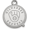Sterling Silver 1/2in Milwaukee Brewers Logo Pendant
