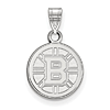 Sterling Silver 1/2in Boston Bruins B Pendant