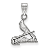 14kt White Gold 1/2in St. Louis Cardinals Logo Pendant