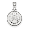 Sterling Silver 1/2in Chicago Cubs Round Pendant