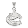 Sterling Silver 7/8in Vancouver Canucks Pendant