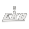 14k White Gold Eastern Kentucky University EKU Small Pendant