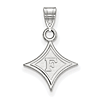 10k White Gold 1/2in Furman University Diamond Logo Pendant