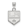 14k White Gold 1/2in Los Angeles Kings Charm