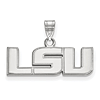 10kt White Gold 3/8in LSU Pendant