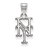 Sterling Silver 1/2in New York Mets NY Pendant