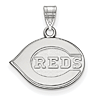 10k White Gold 1/2in Cincinnati Reds Logo Pendant