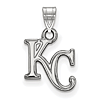 Sterling Silver 5/8in Kansas City Royals KC Pendant