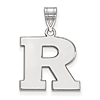 Sterling Silver Rutgers University R Pendant 5/8in