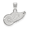 Sterling Silver 1/2in Detroit Red Wings Pendant