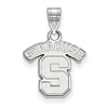 Syracuse University Logo Charm 1/2in 10k White Gold