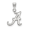 Sterling Silver 1/2in University of Alabama A Pendant