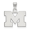 Sterling Silver 1/2in University of Michigan M Pendant