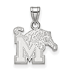 Sterling Silver University of Memphis Tigers Logo Pendant 1/2in
