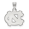 Sterling Silver 1/2in University of North Carolina NC Pendant