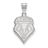 Sterling Silver University of New Mexico Lobos Logo Pendant 3/4in