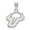 Sterling Silver University of South Florida Pendant 1/2in
