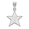 Vanderbilt University Star Pendant 3/4in Sterling Silver