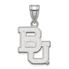 Sterling Silver 5/8in Baylor University BU Pendant