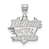 DePaul University Logo Pendant 5/8in 10k White Gold