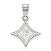 14k White Gold 5/8in Furman University Diamond Logo Pendant